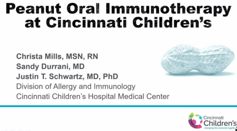 Peanut Oral Immunotherapy at Cincinnati Children's.
